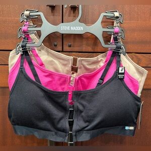 Steve Madden NWT Pack of 3 Women's Intimates Sport Lounge Bra Set (I014)